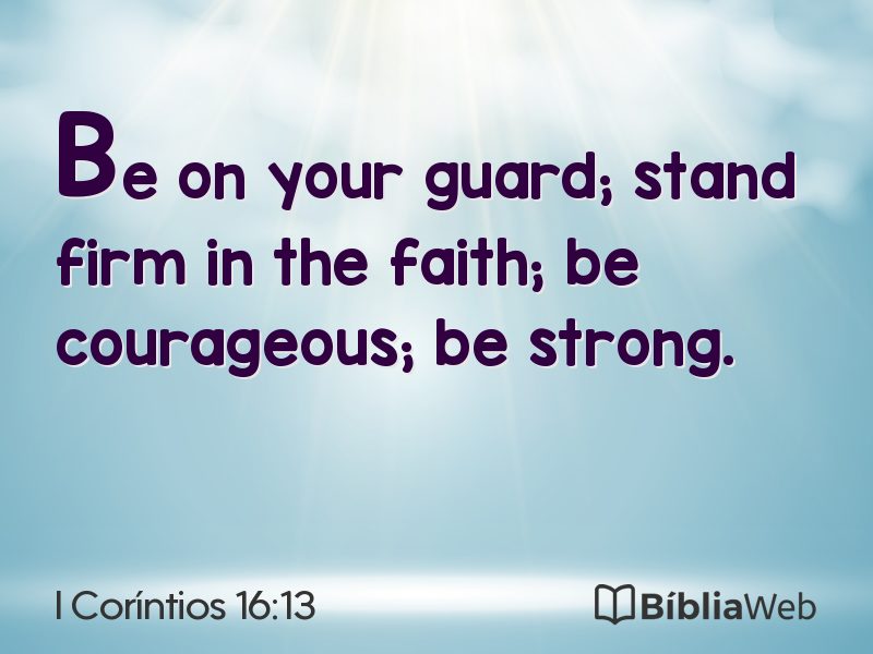 I Coríntios 16:13 em imagem para compartilhar