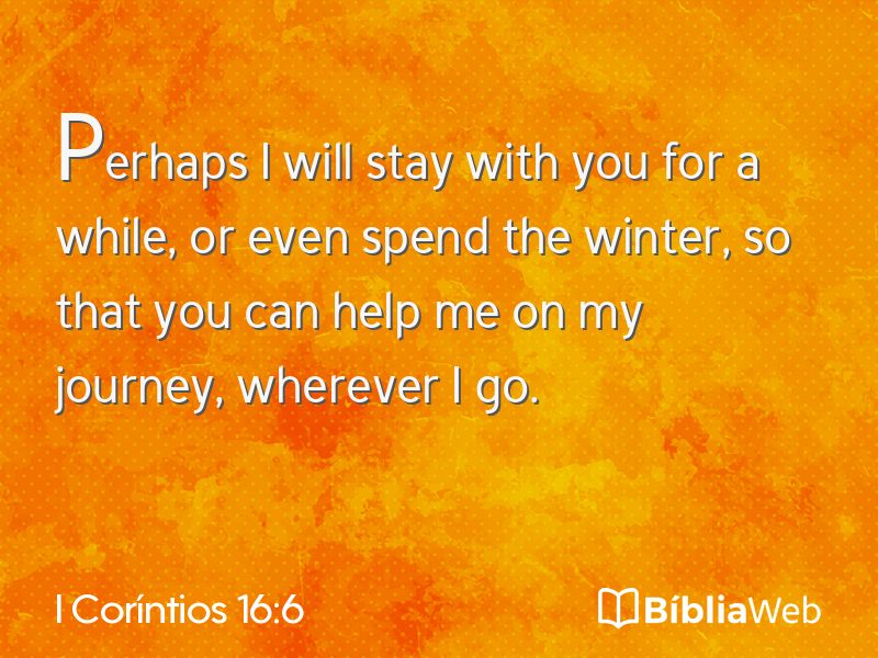 I Coríntios 16:6 em imagem para compartilhar