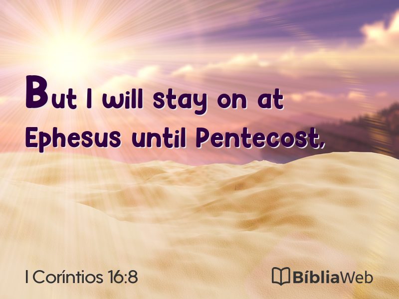 I Coríntios 16:8 em imagem para compartilhar