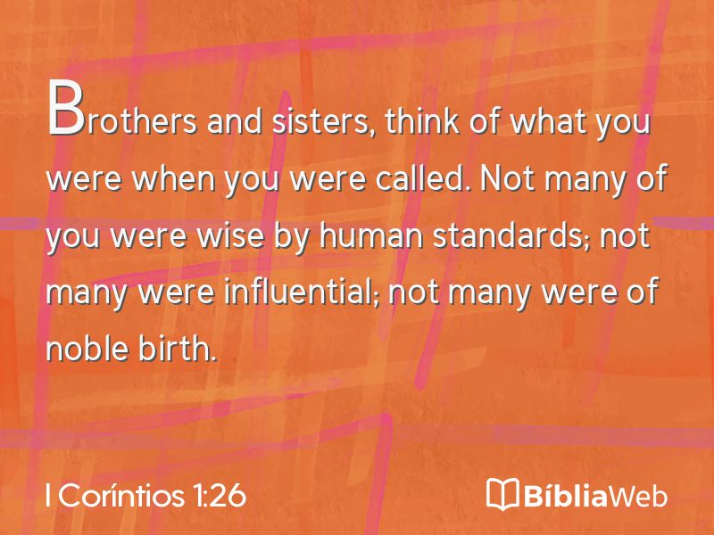 I Coríntios 1:26 em imagem para compartilhar