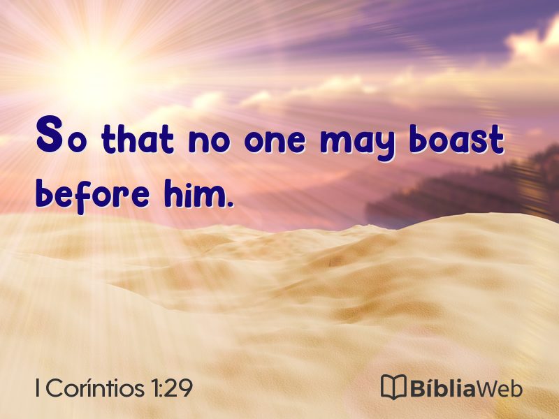 I Coríntios 1:29 em imagem para compartilhar
