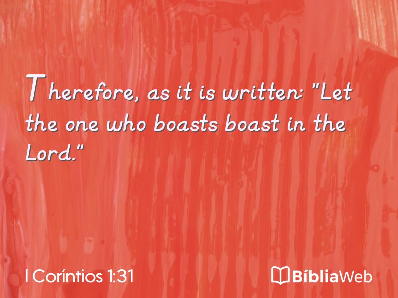 I Coríntios 1:31 em imagem para compartilhar