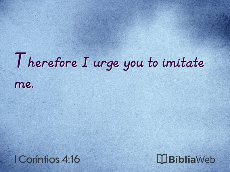 I Coríntios 4:16 em imagem para compartilhar