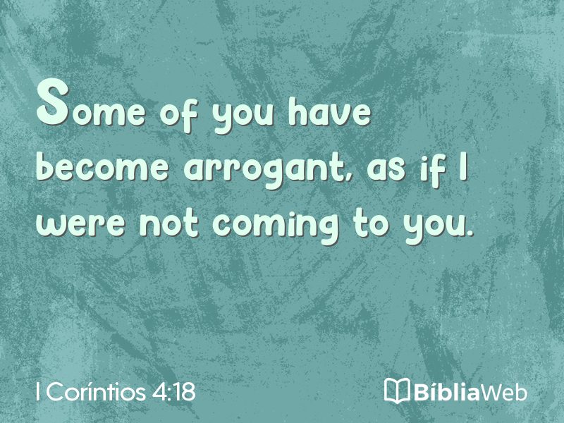 I Coríntios 4:18 em imagem para compartilhar