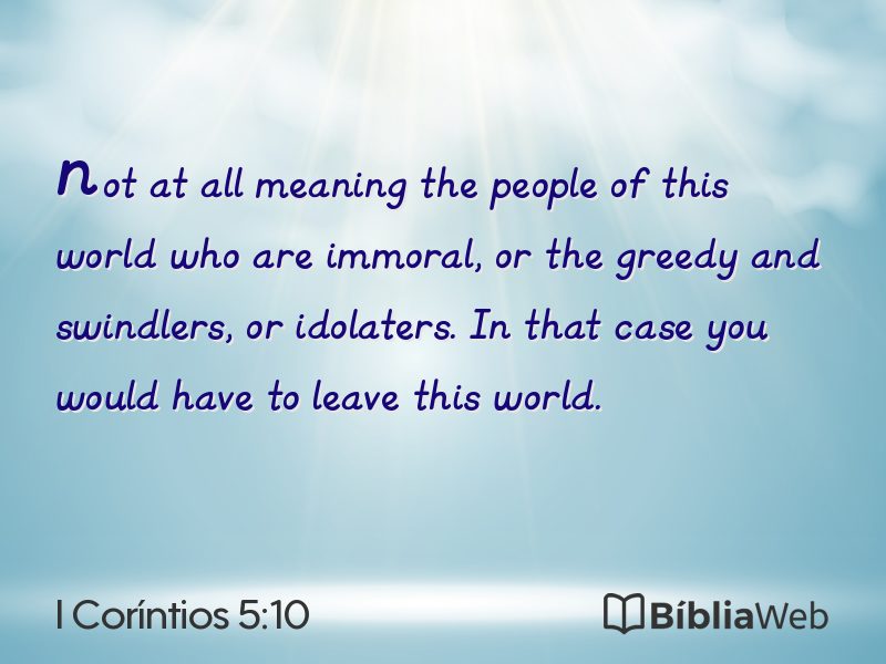 I Coríntios 5:10 em imagem para compartilhar