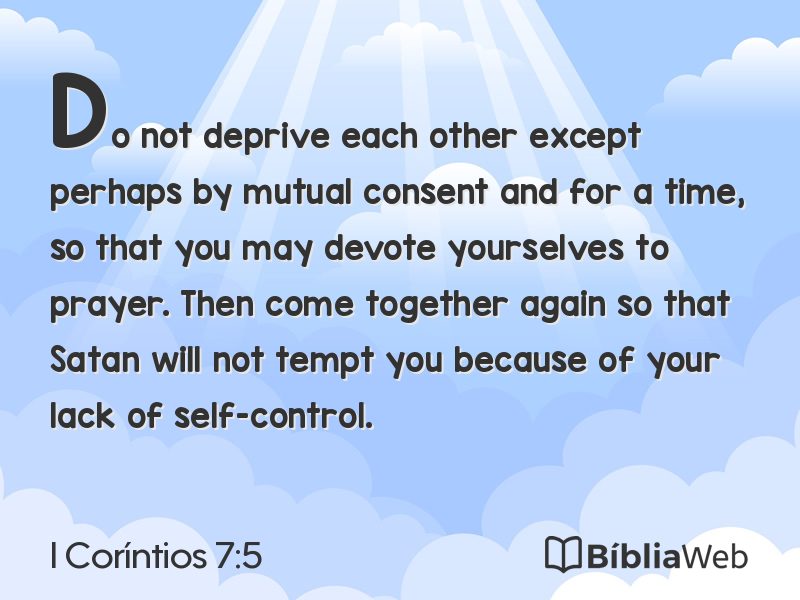 I Coríntios 7:5 em imagem para compartilhar