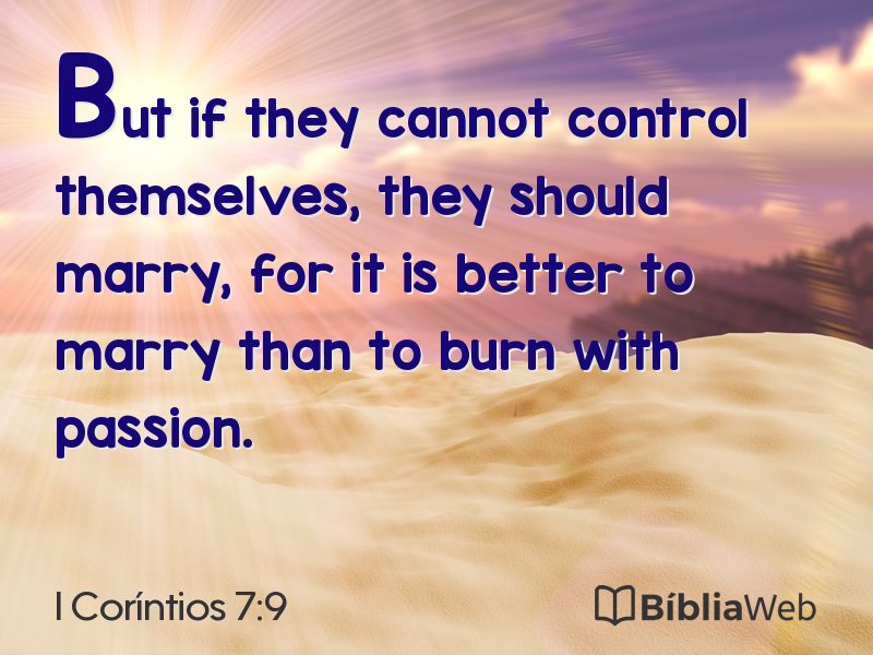 I Coríntios 7:9 em imagem para compartilhar