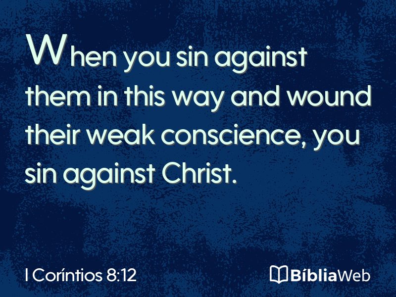 I Coríntios 8:12 em imagem para compartilhar