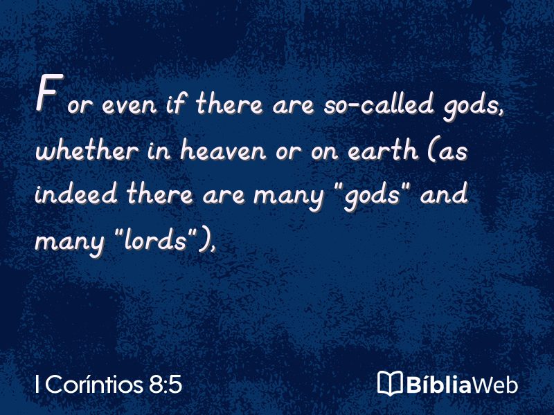 I Coríntios 8:5 em imagem para compartilhar