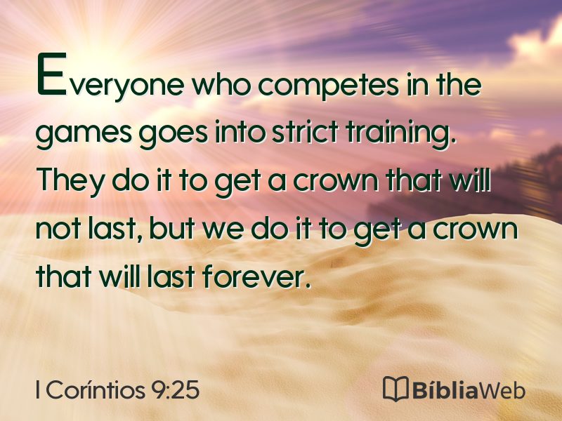 I Coríntios 9:25 em imagem para compartilhar