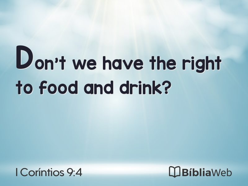 I Coríntios 9:4 em imagem para compartilhar
