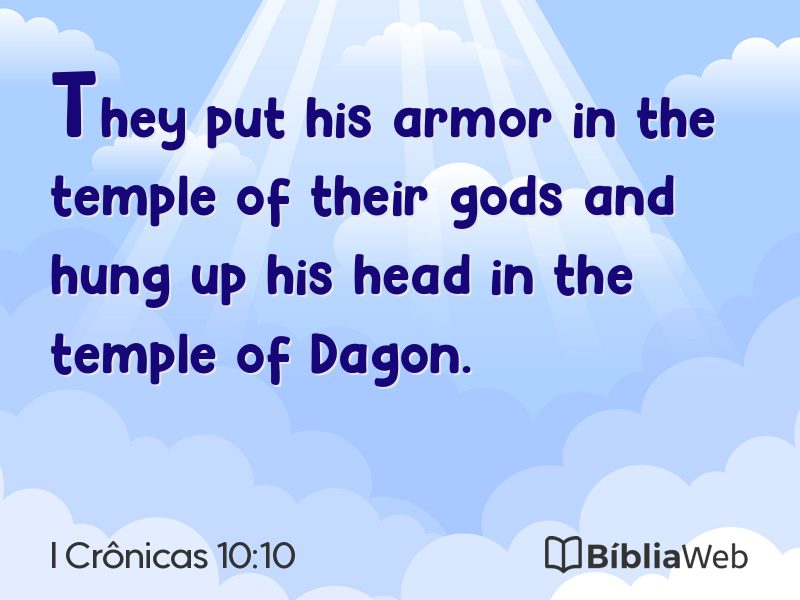I Crônicas 10:10 em imagem para compartilhar
