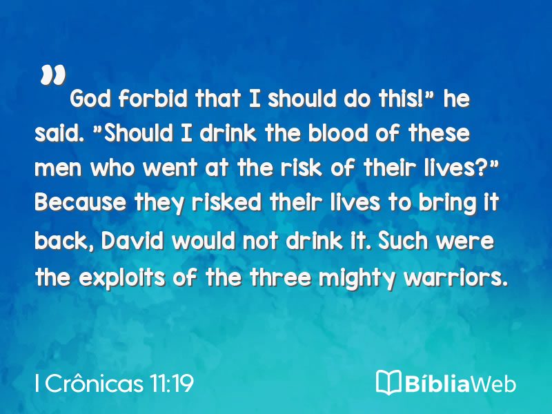 I Crônicas 11:19 em imagem para compartilhar