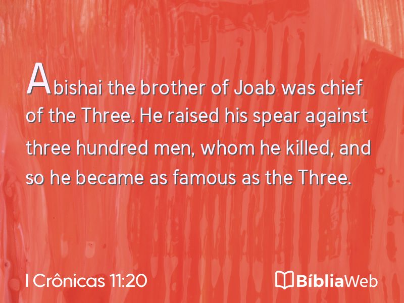 I Crônicas 11:20 em imagem para compartilhar