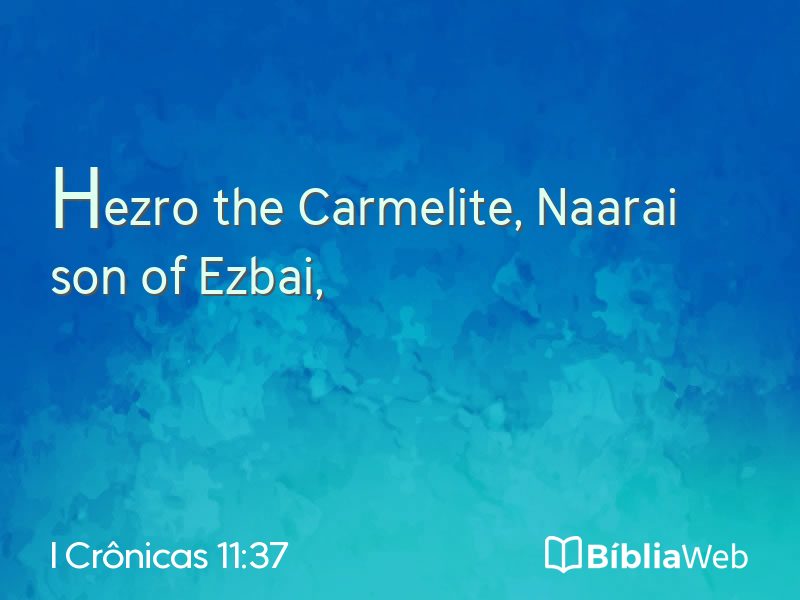 I Crônicas 11:37 em imagem para compartilhar