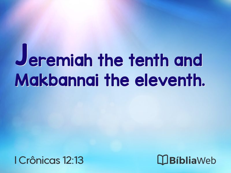 I Crônicas 12:13 em imagem para compartilhar