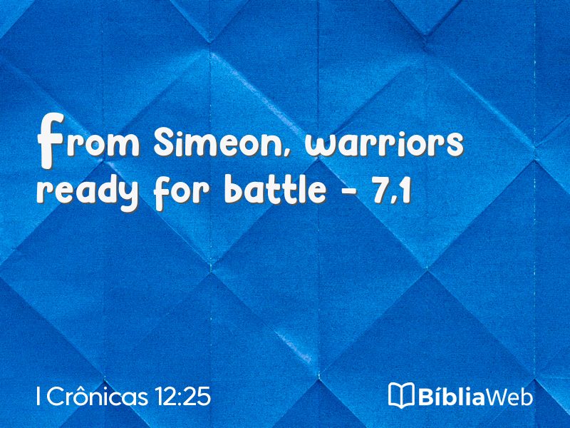 I Crônicas 12:25 em imagem para compartilhar
