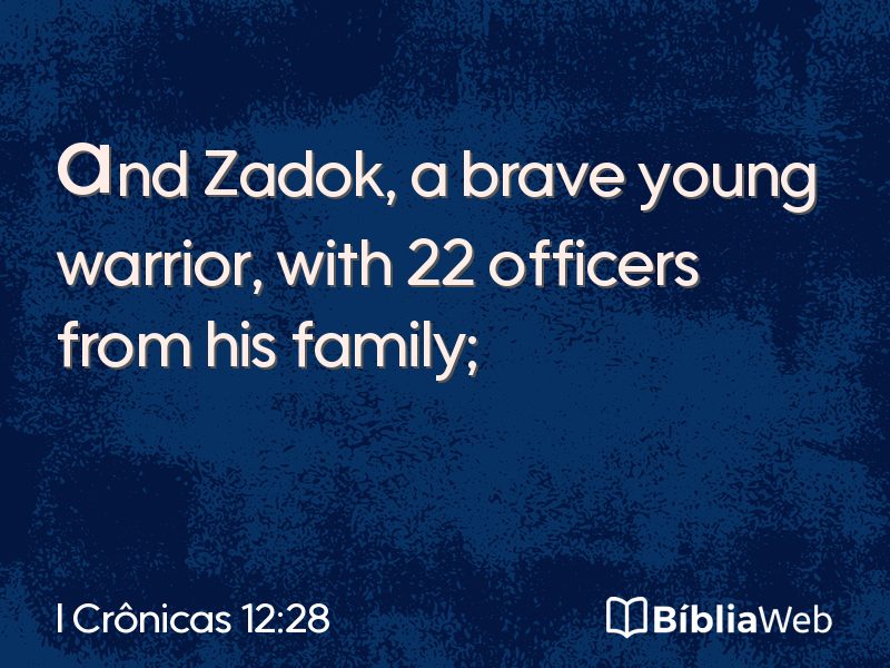 I Crônicas 12:28 em imagem para compartilhar