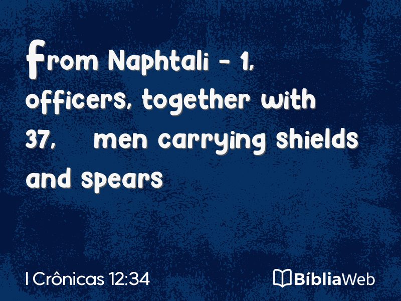 I Crônicas 12:34 em imagem para compartilhar