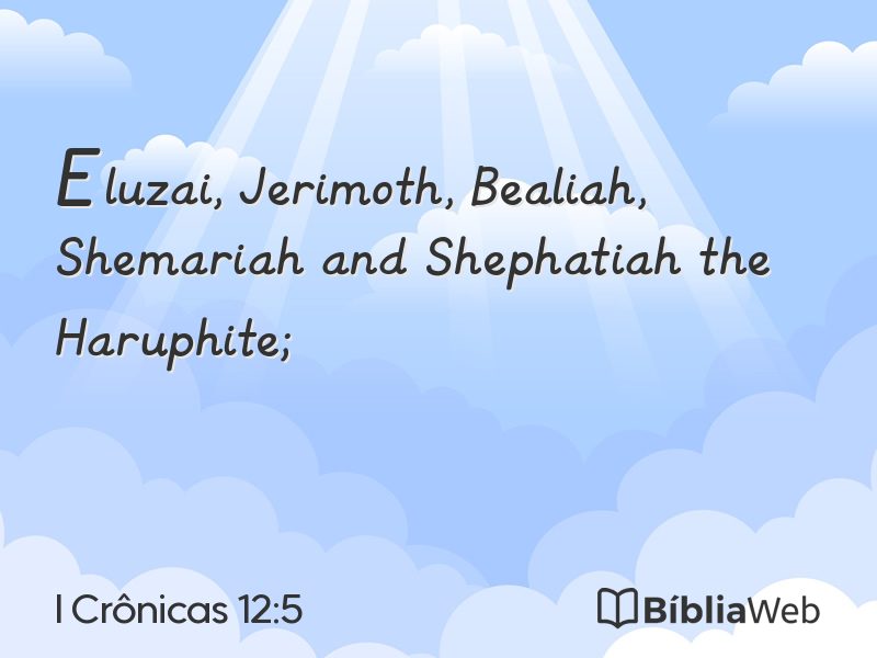 I Crônicas 12:5 em imagem para compartilhar