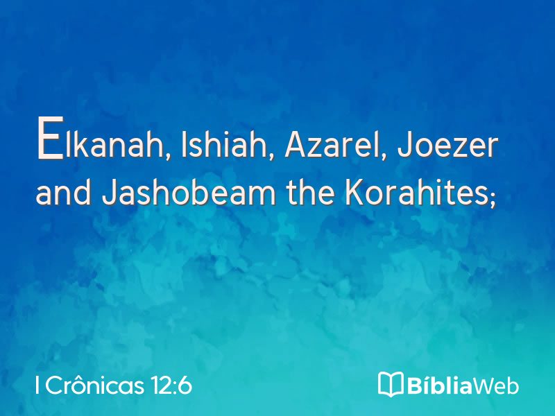 I Crônicas 12:6 em imagem para compartilhar
