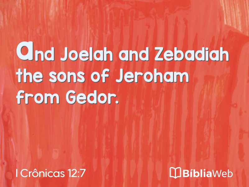 I Crônicas 12:7 em imagem para compartilhar