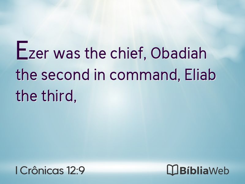 I Crônicas 12:9 em imagem para compartilhar