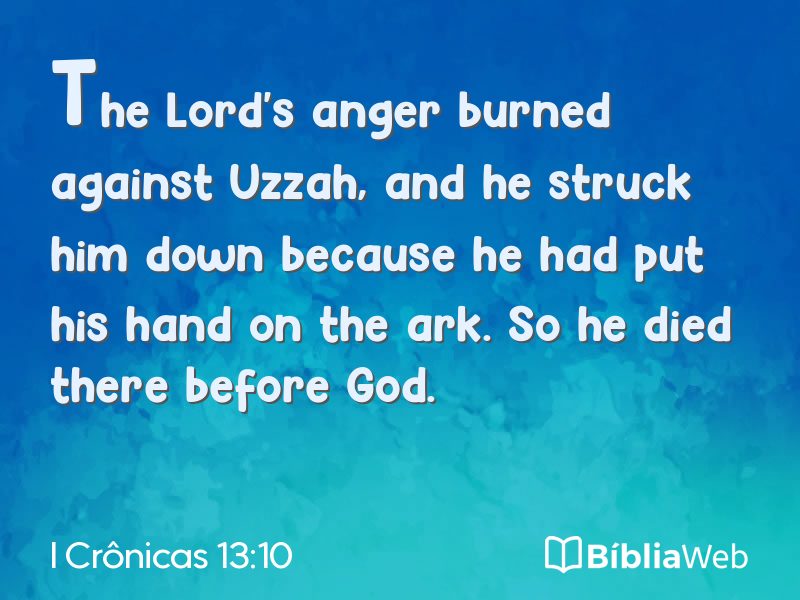 I Crônicas 13:10 em imagem para compartilhar