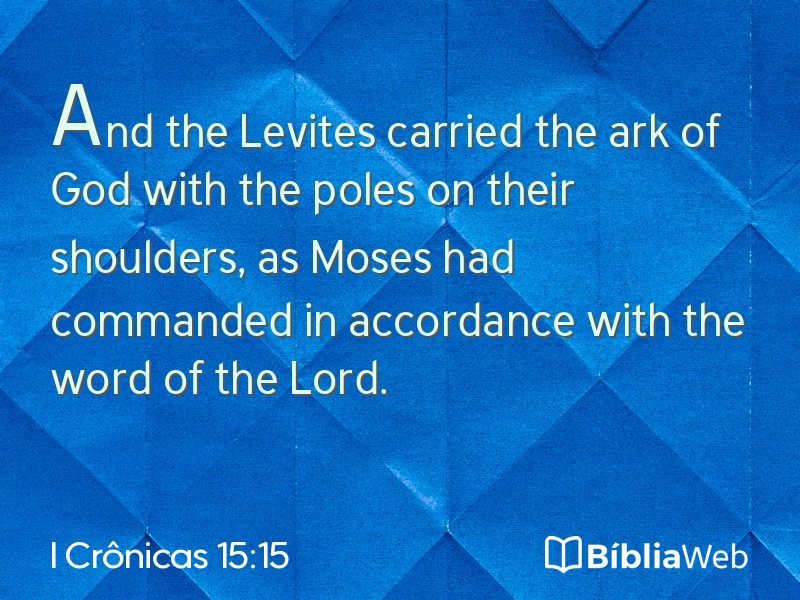 I Crônicas 15:15 em imagem para compartilhar