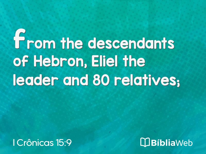 I Crônicas 15:9 em imagem para compartilhar