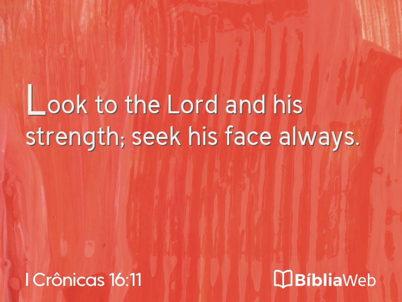 I Crônicas 16:11 em imagem para compartilhar