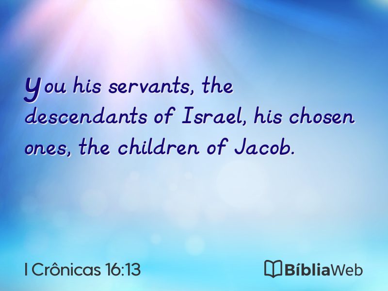 I Crônicas 16:13 em imagem para compartilhar