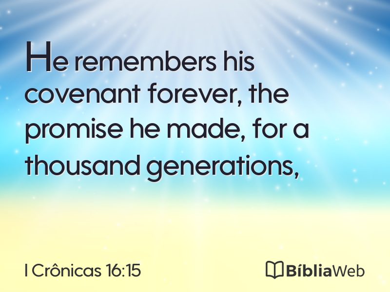 I Crônicas 16:15 em imagem para compartilhar