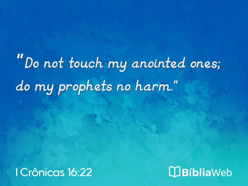 I Crônicas 16:22 em imagem para compartilhar