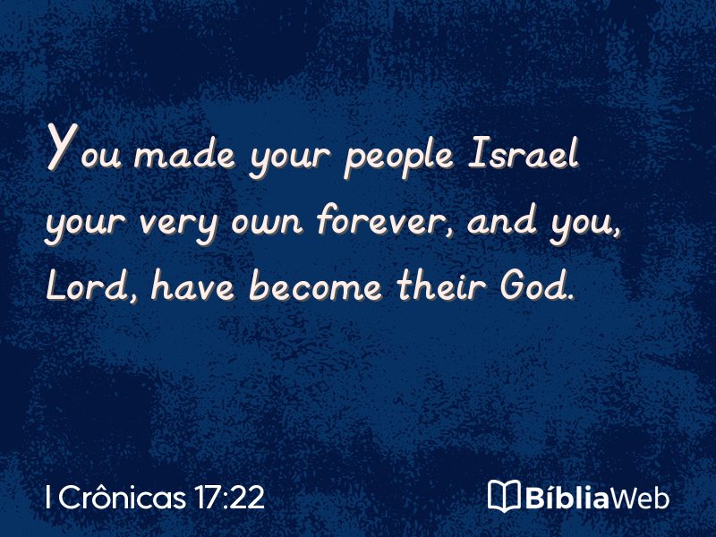 I Crônicas 17:22 em imagem para compartilhar