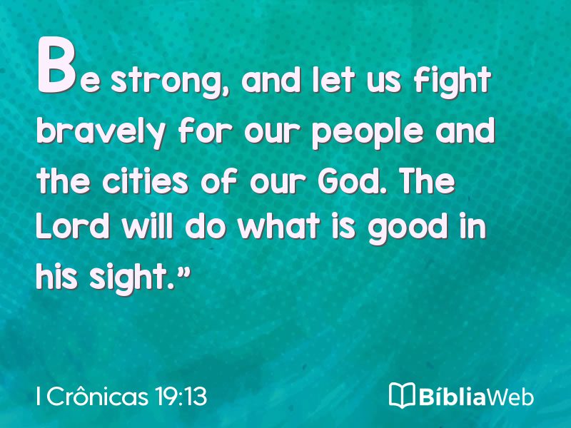 I Crônicas 19:13 em imagem para compartilhar