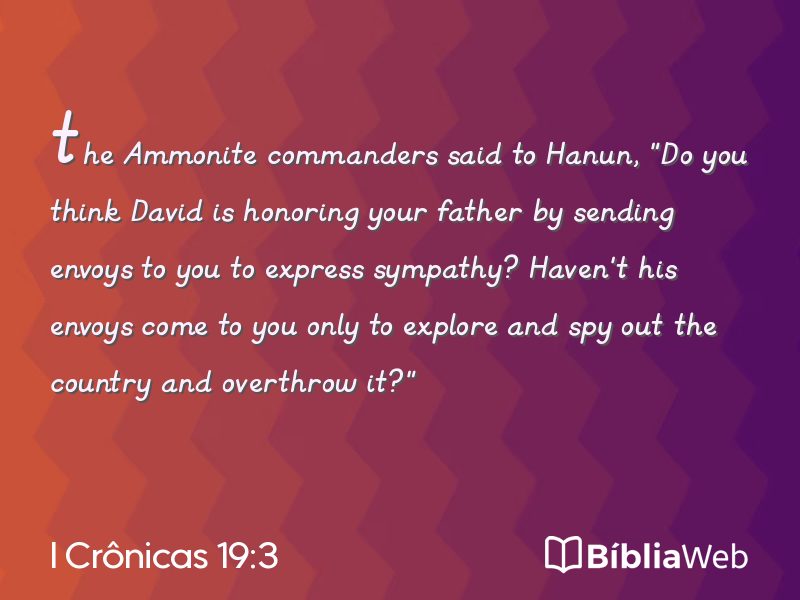 I Crônicas 19:3 em imagem para compartilhar
