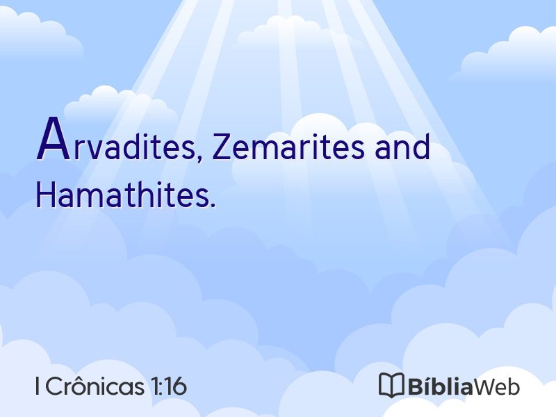 I Crônicas 1:16 em imagem para compartilhar