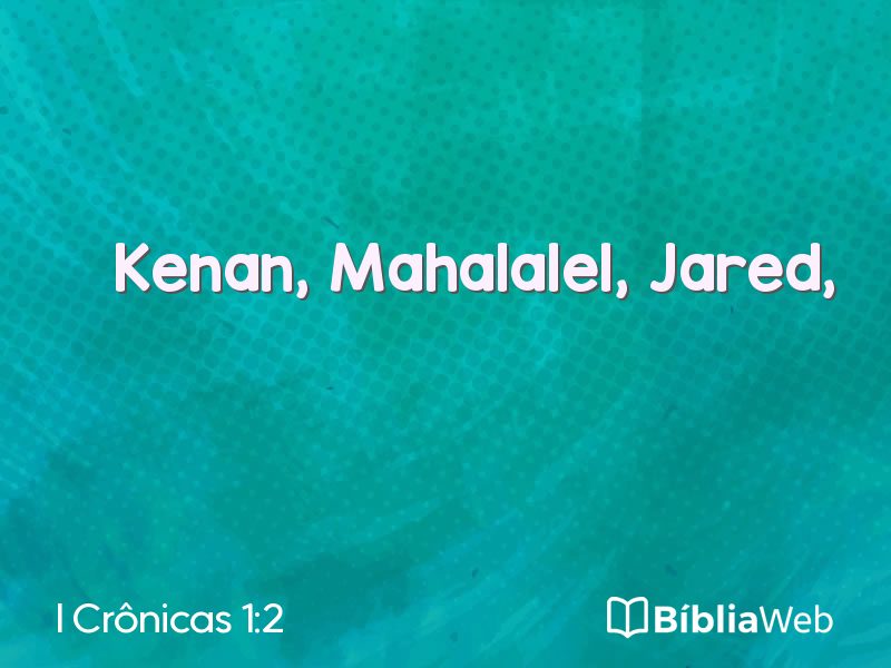 I Crônicas 1:2 em imagem para compartilhar