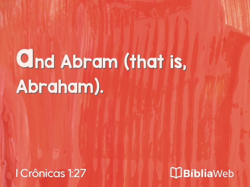 I Crônicas 1:27 em imagem para compartilhar