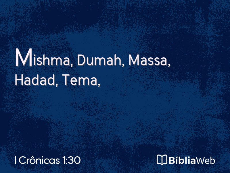 I Crônicas 1:30 em imagem para compartilhar