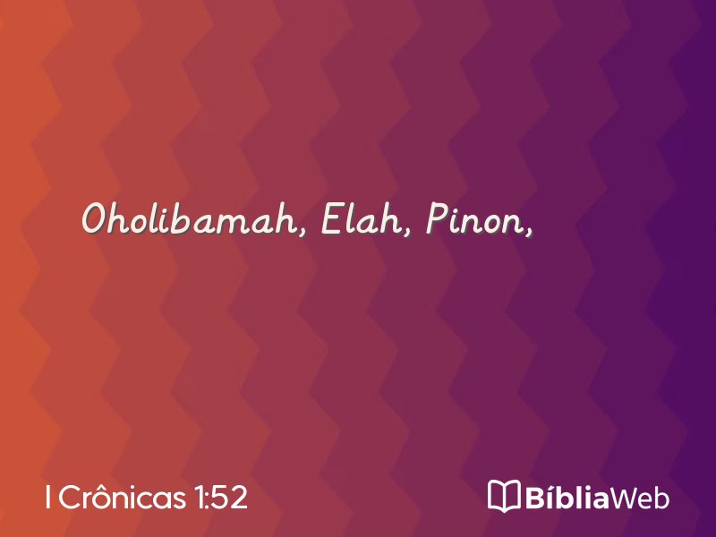 I Crônicas 1:52 em imagem para compartilhar
