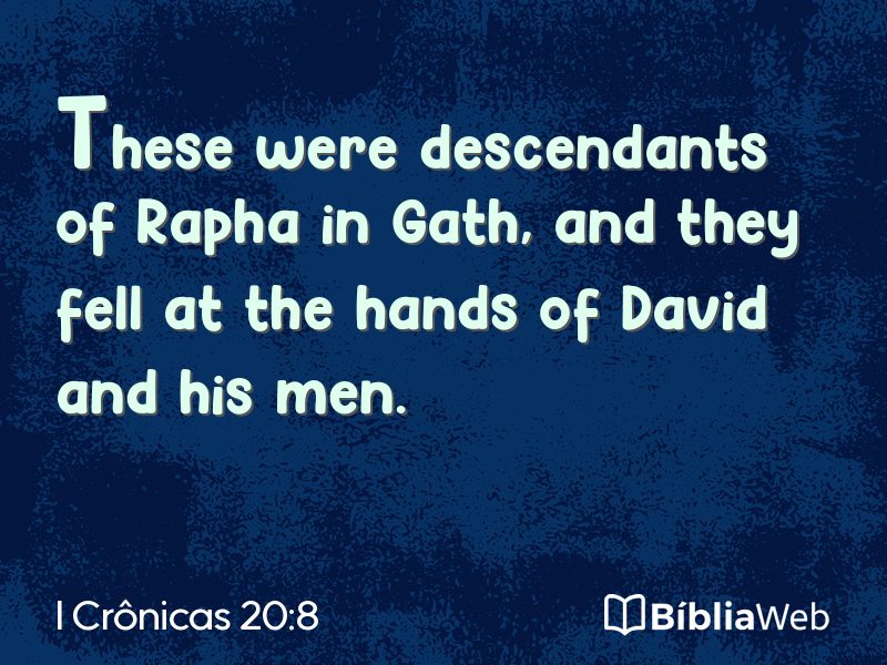 I Crônicas 20:8 em imagem para compartilhar