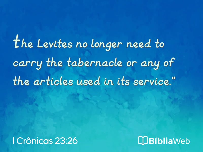 I Crônicas 23:26 em imagem para compartilhar