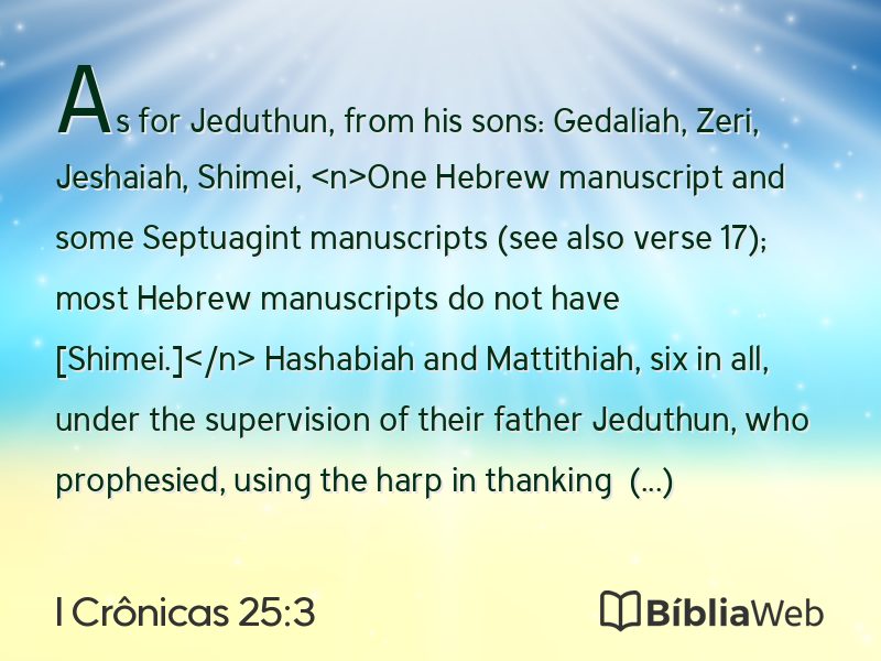 I Crônicas 25:3 em imagem para compartilhar