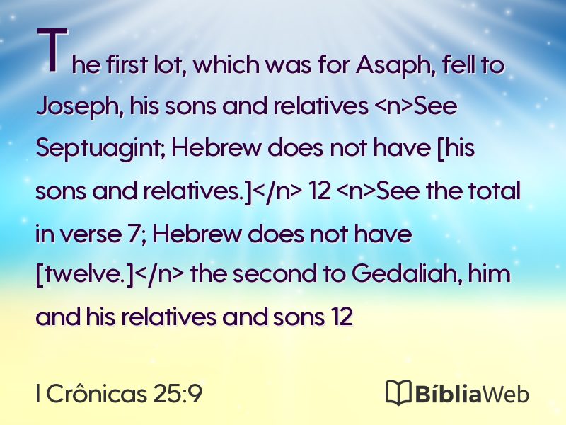 I Crônicas 25:9 em imagem para compartilhar