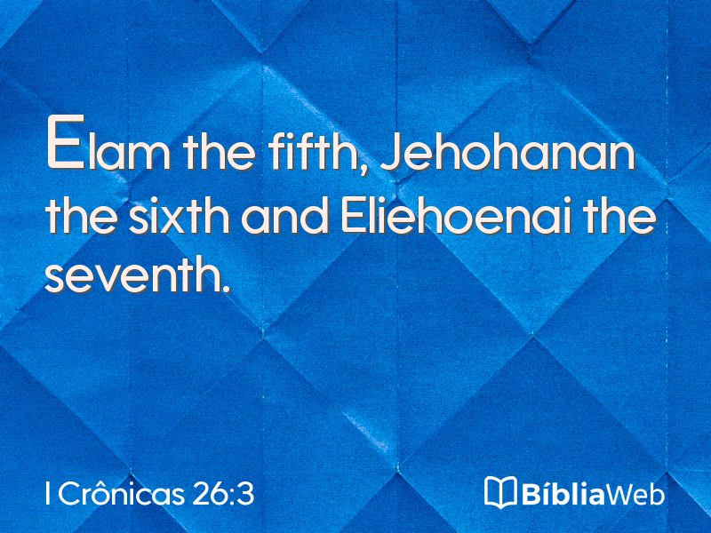 I Crônicas 26:3 em imagem para compartilhar