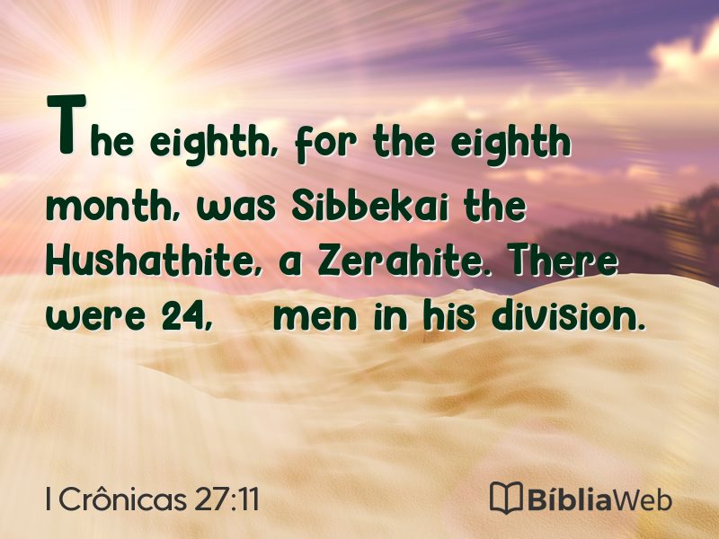 I Crônicas 27:11 em imagem para compartilhar