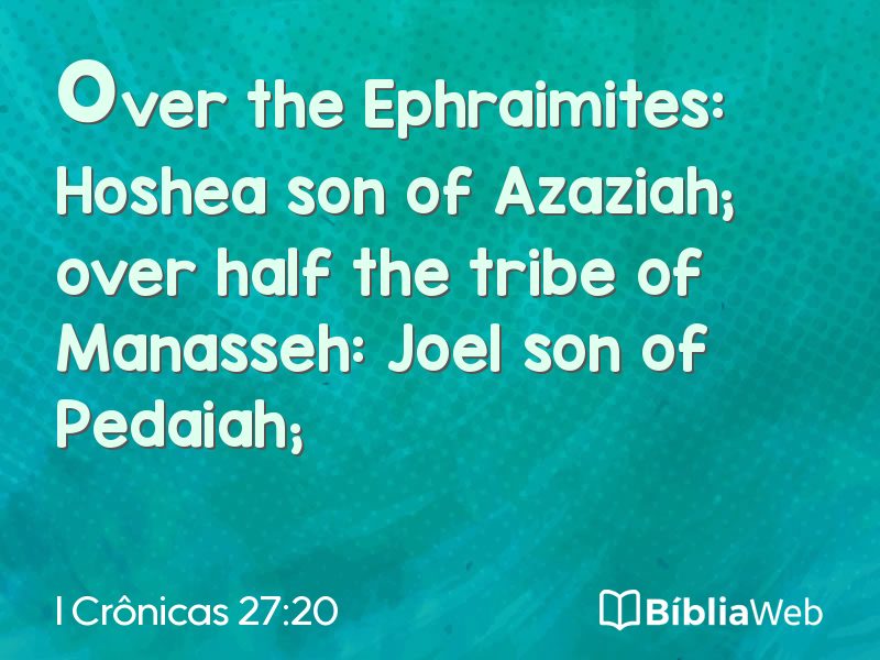 I Crônicas 27:20 em imagem para compartilhar