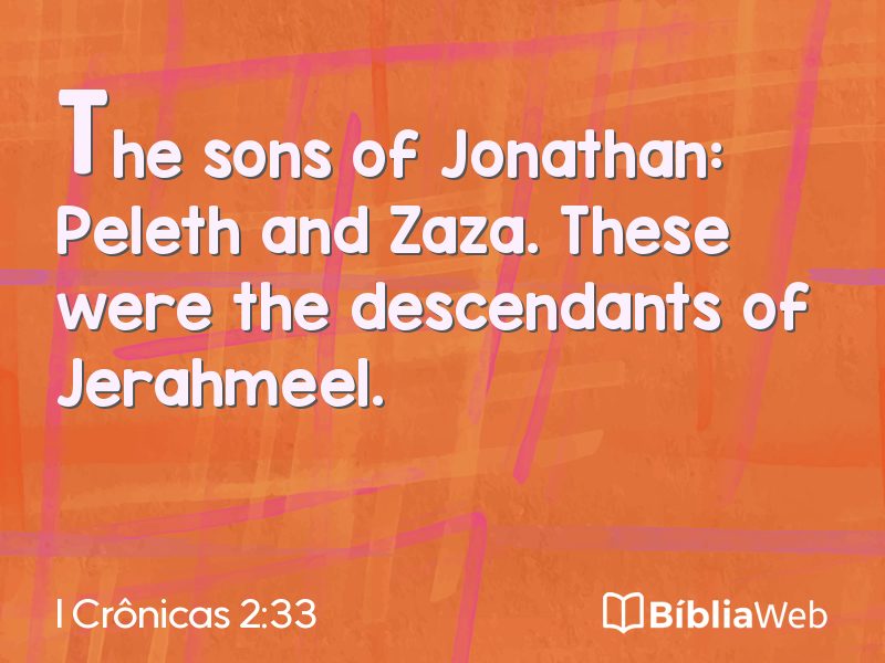 I Crônicas 2:33 em imagem para compartilhar